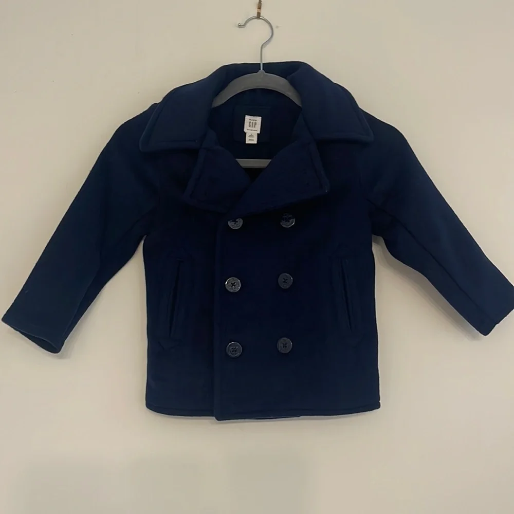 Baby Gap Boys toddler size 4 navy blue pea coat